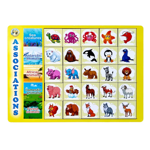 Дерев'яний пазл-вкладиш "Асоціації - види тварин" Ubumblebees, 25 плашок 2942 фото