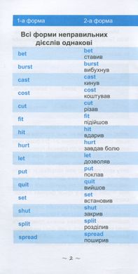 Навчальний посібник "Найшвидший спосіб вивчити неправильні дієслова" 1617 фото