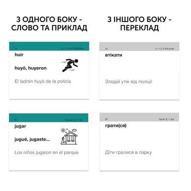Картки іспанських слів English Student &mdash; Іспанські неправильні дієслова 105 карток 9003 фото