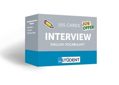 Картки для вивчення английскої мови English Student Interview English Vocabulary (укр.) 2833 фото
