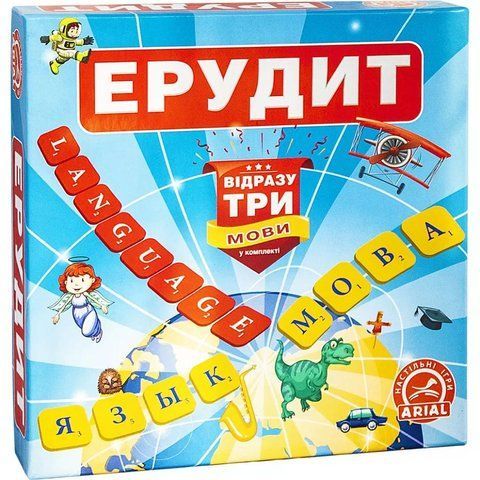 Настільна гра Ерудит Arial, три мови 2915 фото