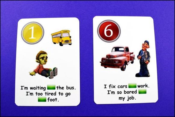 Карткова гра Fun Card English prepositions, prepositions, prepositions 2140 фото