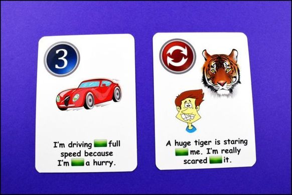 Карткова гра Fun Card English prepositions, prepositions, prepositions 2140 фото